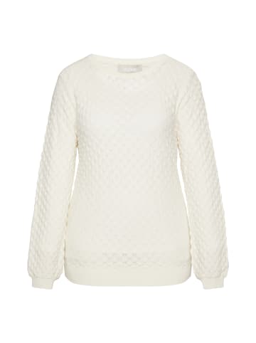 Usha Damen Strick Pullover in Wollweiss