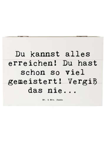 Mr. & Mrs. Panda Truhe Spruch Selbstvertrauen stärken mit Spruch in Weiß