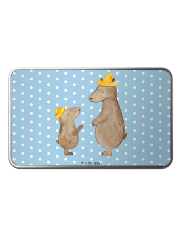 Mr. & Mrs. Panda Aufbewahrungsbox Bären mit Hut ohne Spruch in Blau Pastell