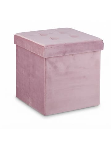 relaxdays Hocker in Rosa - (B)38 x (H)38 x (T)38 cm