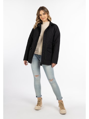 DreiMaster Damen Baumwolljacke Mit Leichter Wattierung in Schwarz