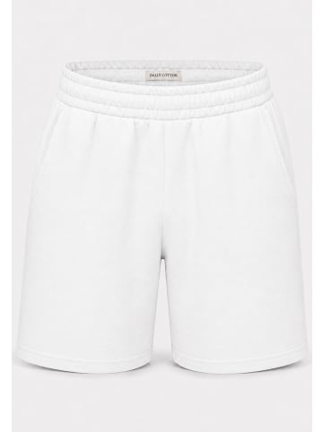 DAILY COTTON Sweatshorts - Kurze Hose im lockeren Relaxed-Fit in White
