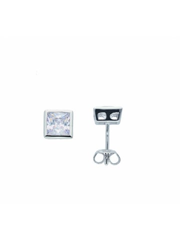 Adeliás Damen 925 Silber Ohrringe / Ohrstecker mit Zirkonia in silber