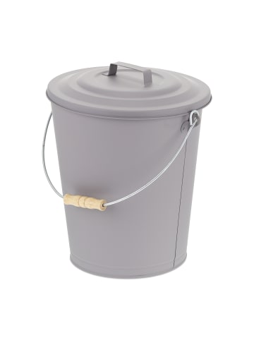 relaxdays Ascheeimer in Grau - 24 l