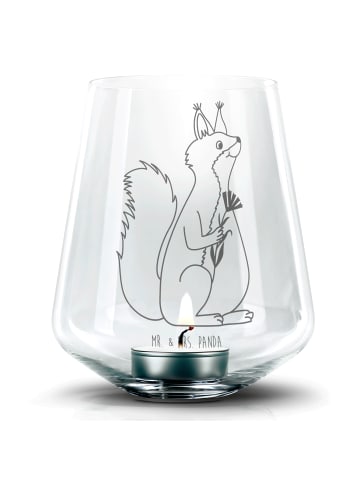 Mr. & Mrs. Panda Teelichthalter Eichhörnchen Blume ohne Spruch in Transparent