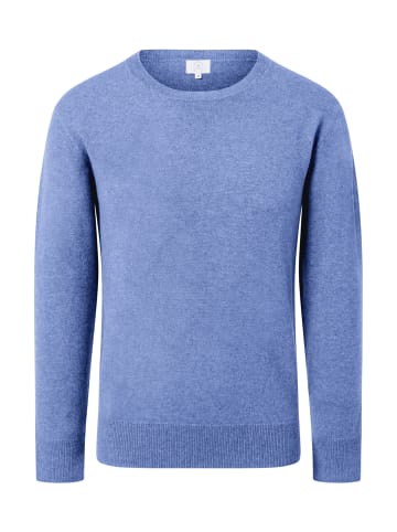CASH-MERE.CH Rundhals Pullover in Azurblau