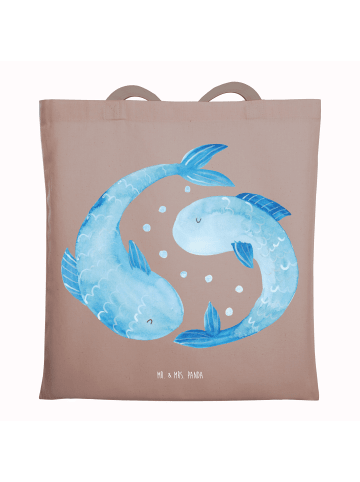 Mr. & Mrs. Panda Laptoptasche Sternzeichen Fische ohne Spruch in Braun Pastell