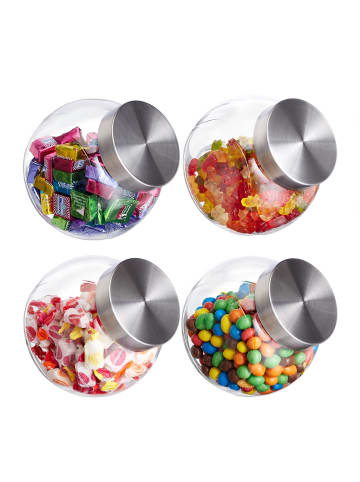 relaxdays 12x Bonbonglas in Klar - 1,5 l