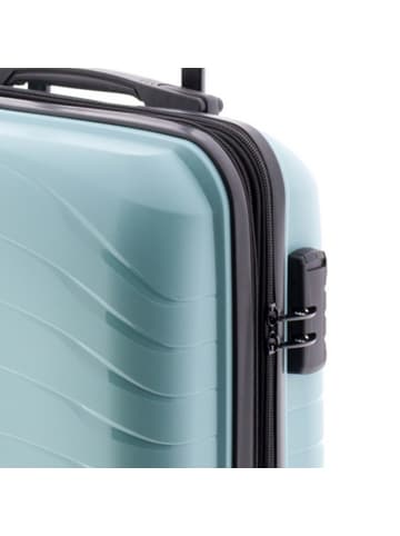 Gladiator 3400 4 Rollen Kabinentrolley 55 cm mit Dehnfalte light green