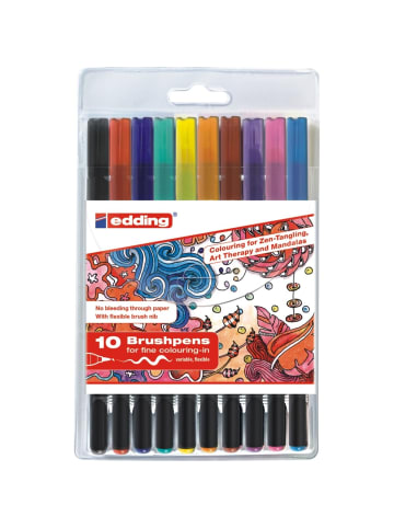 edding Pinselmaler edding 1340 Brushpen Packung mit 10 Farben