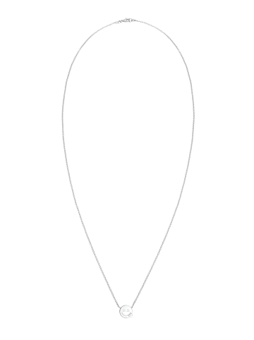 Elli Halskette 925 Sterling Silber mit Smiling Face, Smiling Face in Silber