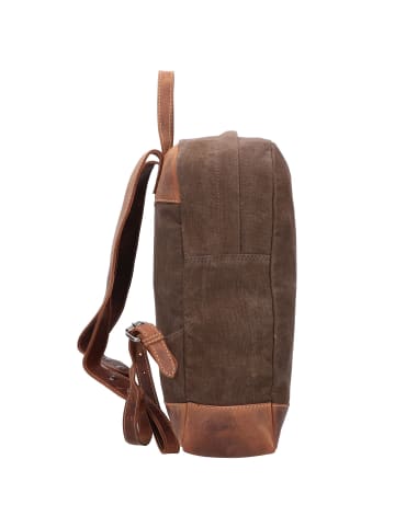 Greenburry Vintage Hemp Rucksack 35 cm in oliv