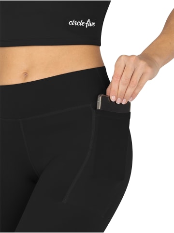 Circle Five Sport Leggings mit Taschen in Schwarz