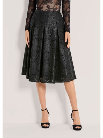 MADELEINE Eleganter Rock mit filigraner Spitze in schwarz