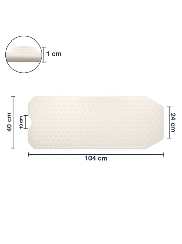 WohnDirect geruchsneutrale Badewanneneinlage in weiss