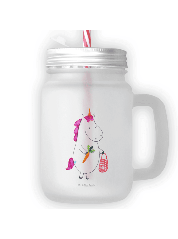 Mr. & Mrs. Panda Limonadenglas Einhorn Vegan ohne Spruch in Transparent