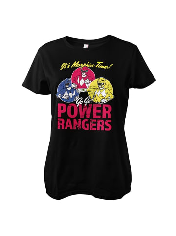 Power Rangers Shirt "It'S Morphin Time Girly Tee" in Schwarz