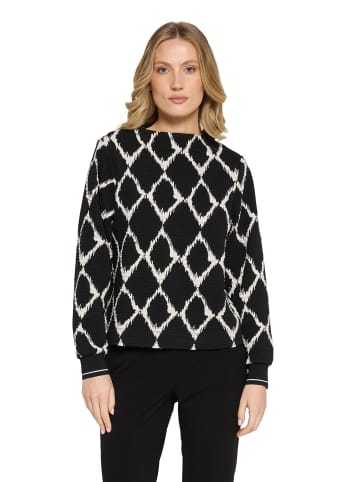 Betty Barclay Sweatshirt mit Rippbündchen in Schwarz/Beige