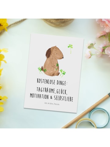 Mr. & Mrs. Panda Wanddeko Hund Kleeblatt mit Spruch in Weiß