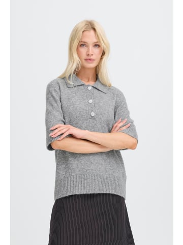 b. young Strickpullover BMMMINNA Straight fit in Mid Grey Melange