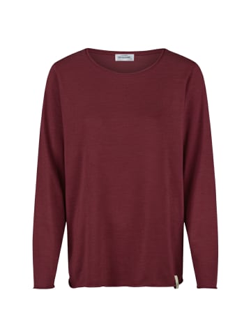 Cotton Candy Langarmshirt in burgundy melange