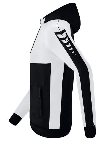 erima Kinder Six Wings Trainingsjacke mit Kapuze in schwarz/weiss
