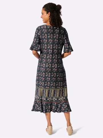 WITT WEIDEN Jerseykleid in marine-eucalyptus-bedruckt