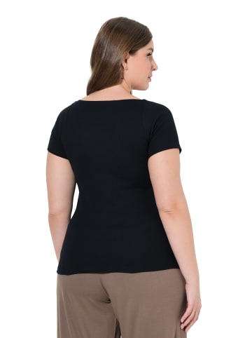 Ulla Popken Strick-Top in schwarz