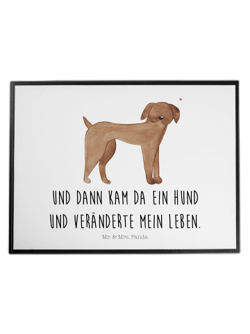 Mr. & Mrs. Panda Schreibunterlage Hund Dogge mit Spruch in Weiß