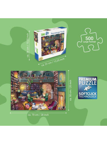 Ravensburger Ravensburger Puzzle 500 Teile Magische Bücherwelt in bunt