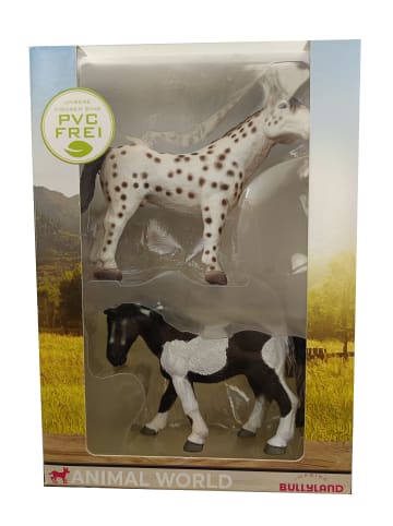 bullyland Animal World 2 Pferde Lewitzer Knabstrupper in mehrfarbig