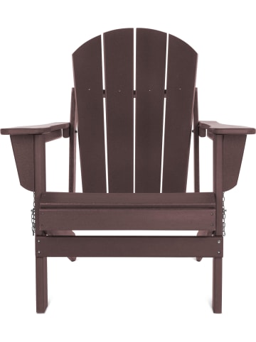 Aspero Gartenstuhl Adirondack mit Fußstütze in Bordeaux