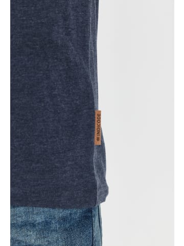 INDICODE Rundhalsshirt IDGresham 40-130MM Kurzarmshirt im Baseball-Look in Blau