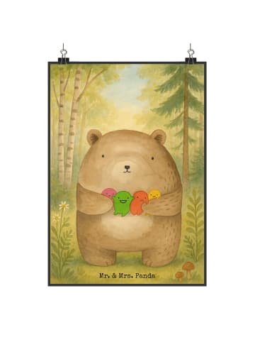 Mr. & Mrs. Panda Poster Bär Gefühl Design ohne Spruch in Weiß