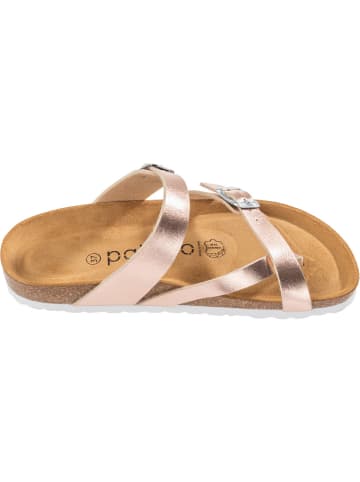 Palado Pantoletten Cres Metallic in Rose/Silber
