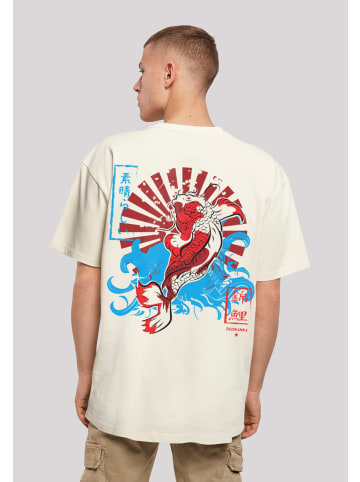 F4NT4STIC Heavy Oversize T-Shirt Japan Koi Fisch Karpfen in sand