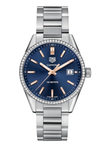 Tag Heuer Damenuhr Silber, Modell: Carrera WAR1114.BA0601
