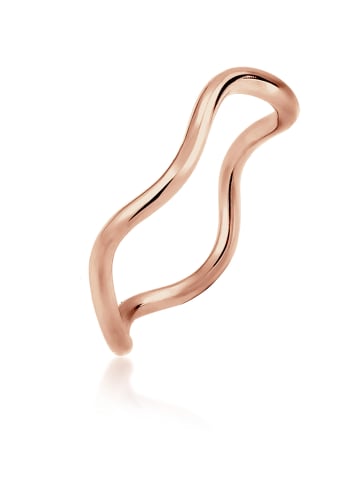 Elli Ring 925 Sterling Silber Wellen in Rosegold