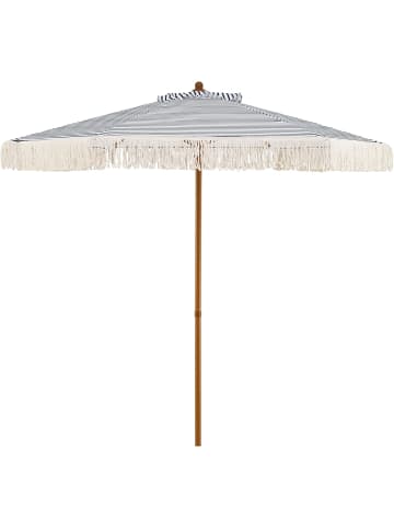 COSTWAY Sonnenschirm 200 cm mit Fransen in Blau