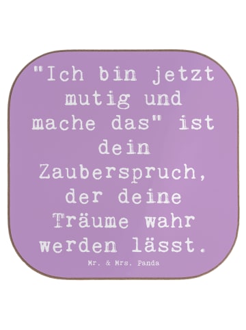 Mr. & Mrs. Panda Tischschoner Spruch Mutig zu sich selbst stehen... in Lavendeltraum