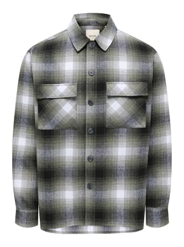 ONLY & SONS Overshirt in Jet Black