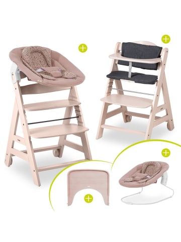 Hauck Beta Plus Whitewashed 5-tlg. Newborn Set in beige,rosa