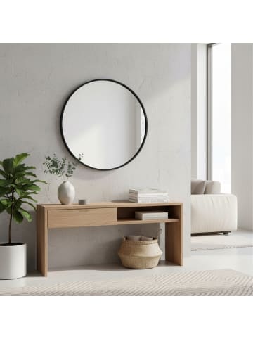 relaxdays Spiegel in Schwarz - 70 cm