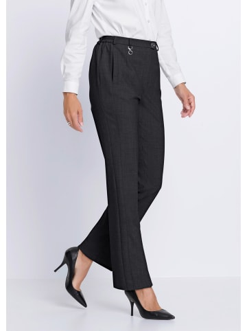 GOLDNER Kurzgröße:  Elegante Stretchhose mit Bügelfalten in schwarz