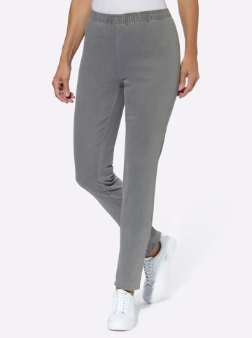 Sieh an! Schlupfjeans in grey denim