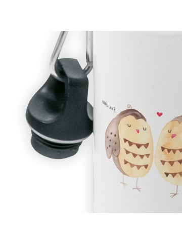 Mr. & Mrs. Panda Trinkflasche Eulen Liebe ohne Spruch in Weiß