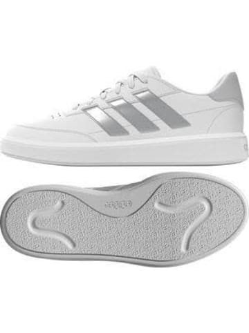 adidas Damen- Schnürschuhe COURTBLOCK,FTWWHT/SILVMT/GRETW in Weiß