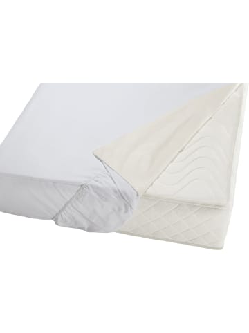 Erwin Müller Molton Spannbettlaken wasserdicht/kochfest Eisenach in weiß