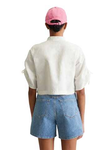 Marc O'Polo DENIM Kurzarm-Bluse relaxed in Silky White