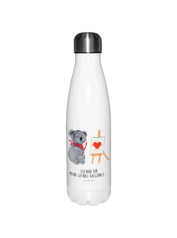 Mr. & Mrs. Panda Thermosflasche Koala Künstler mit Spruch in Weiß